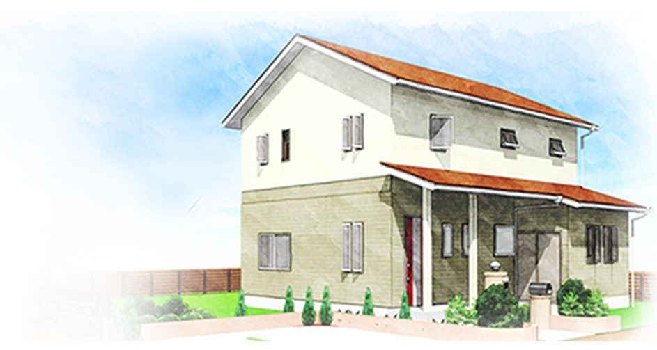 松崎工務店の家のイラスト